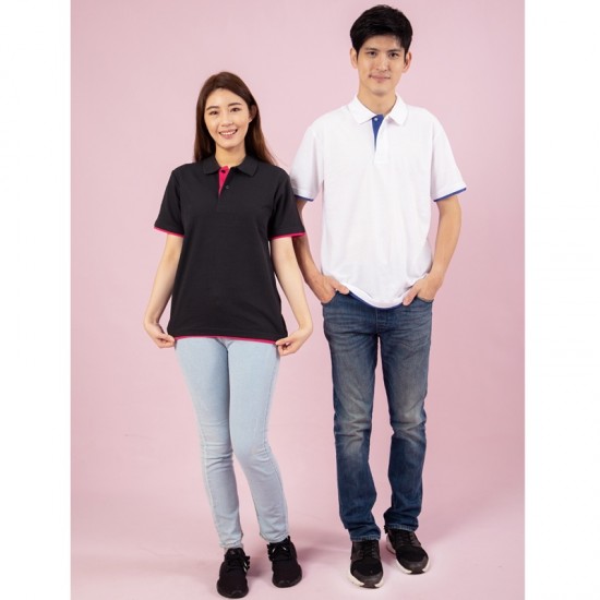 POLONE1 亞規短袖POLO衫 雙色 POLO衫 短袖 網眼布 透氣 簡約短T 團體服 制服