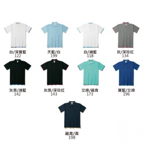 POLONE1 亞規短袖POLO衫 雙色 POLO衫 短袖 網眼布 透氣 簡約短T 團體服 制服
