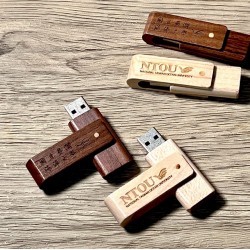 『海大衣學苑系列』- NTOU海大旋轉木質隨身碟 / 16GB / USB 2.0