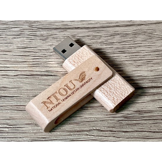 『海大衣學苑系列』- NTOU海大旋轉木質隨身碟 / 16GB / USB 2.0