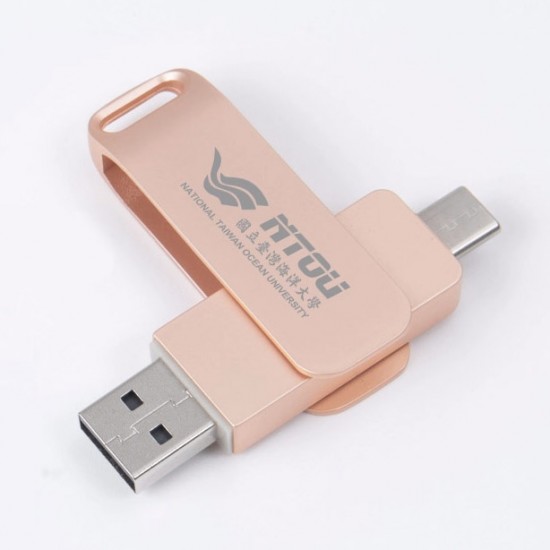 『海大衣學苑系列』- NTOU海大雙頭金屬隨身碟 / 16GB / USB 3.0