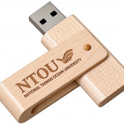 『海大衣學苑系列』- NTOU海大旋轉木質隨身碟 / 16GB / USB 2.0