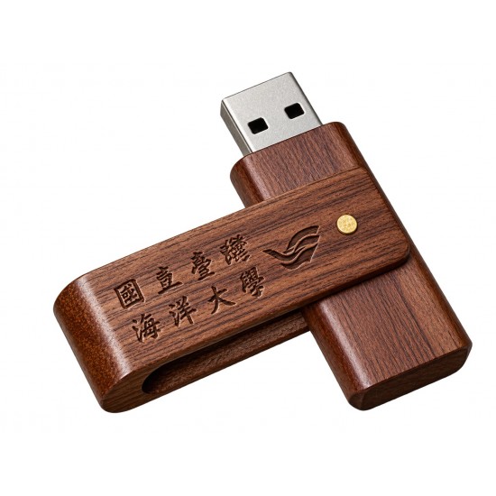 『海大衣學苑系列』- NTOU海大旋轉木質隨身碟 / 16GB / USB 2.0