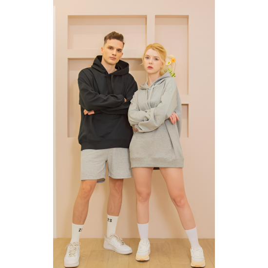 『ARRIVE GUIDE』AG2000 頂級重磅 連帽T 無刷毛 素色 寬版 落肩 Oversize 秋冬 男女 可客製