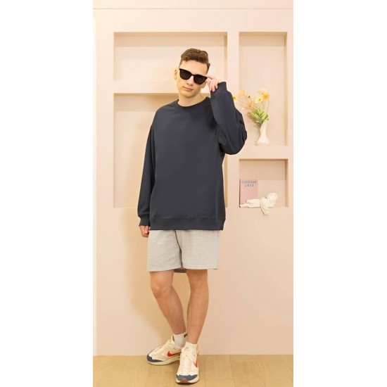 『ARRIVE GUIDE』AG1000 重磅無刷毛大學T 素色 長袖上衣 寬版落肩  秋冬  男女可穿 可客製化