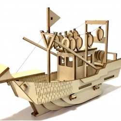 火誘網漁船模型